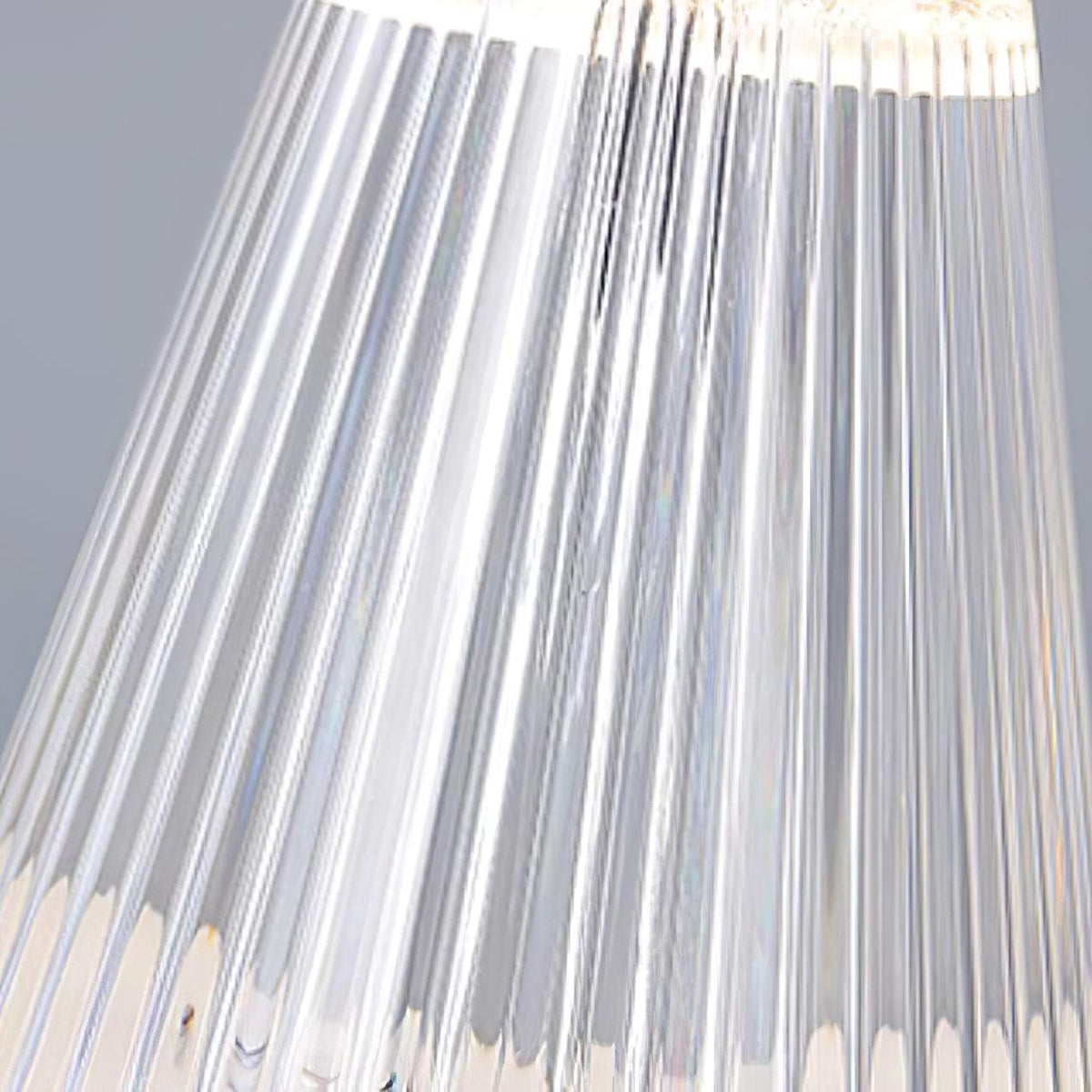 Ribbed Acrylic Built In Battery Table Lamp