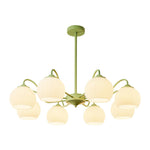 Ribbed Glass Matcha Chandelier