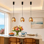 roen-modern-double-scallop-shell-amber-glass-pendant-light