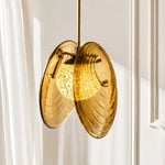 roen-modern-double-scallop-shell-amber-glass-pendant-light