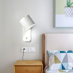 Rotatable Cylinder Plug In Wall Lamp