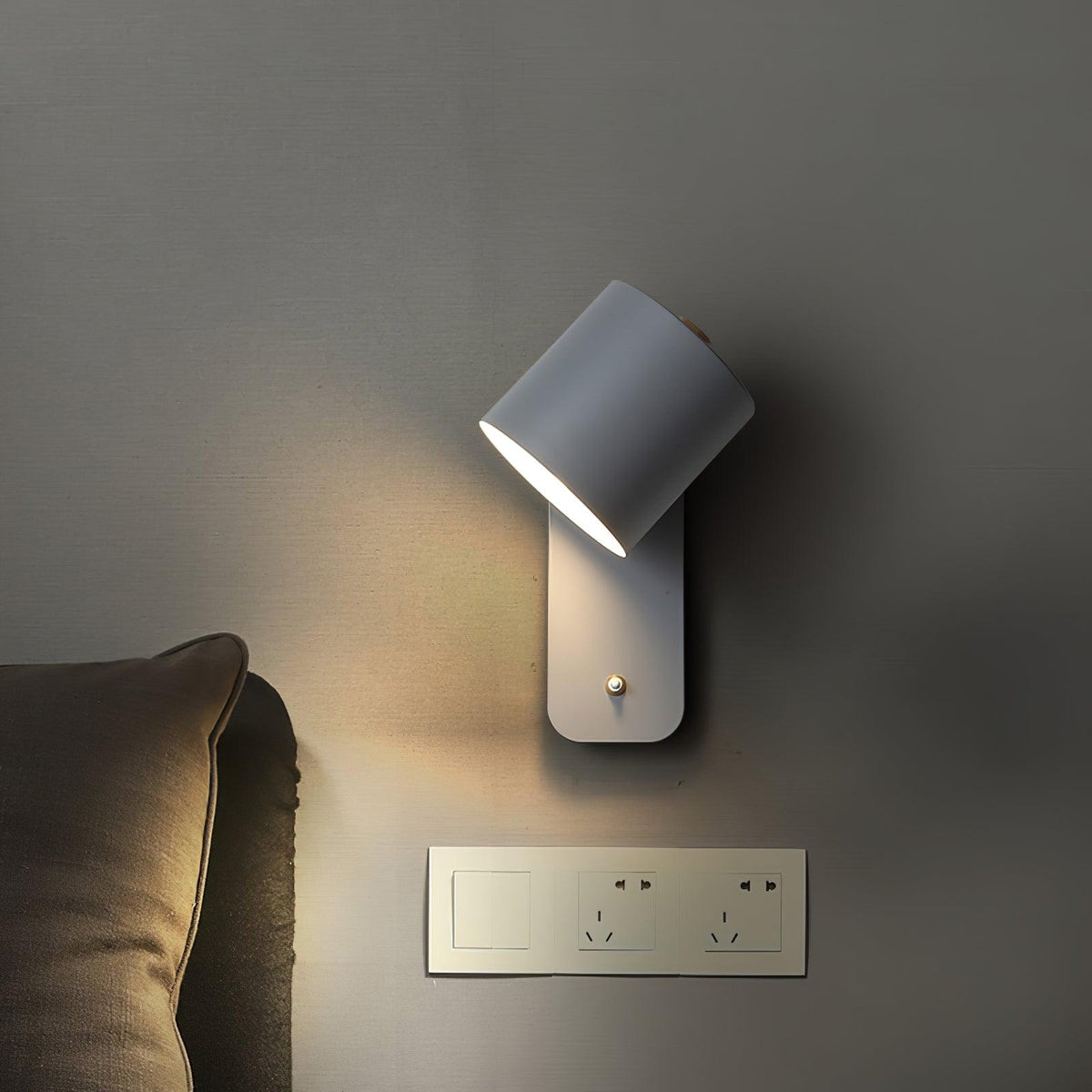 Rotatable Cylinder Plug In Wall Lamp