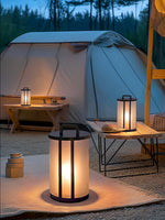 Round Pillar Acrylic Lantern Outdoor Lamp