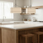 rustic-white-fabric-drum-shade-pendant-light