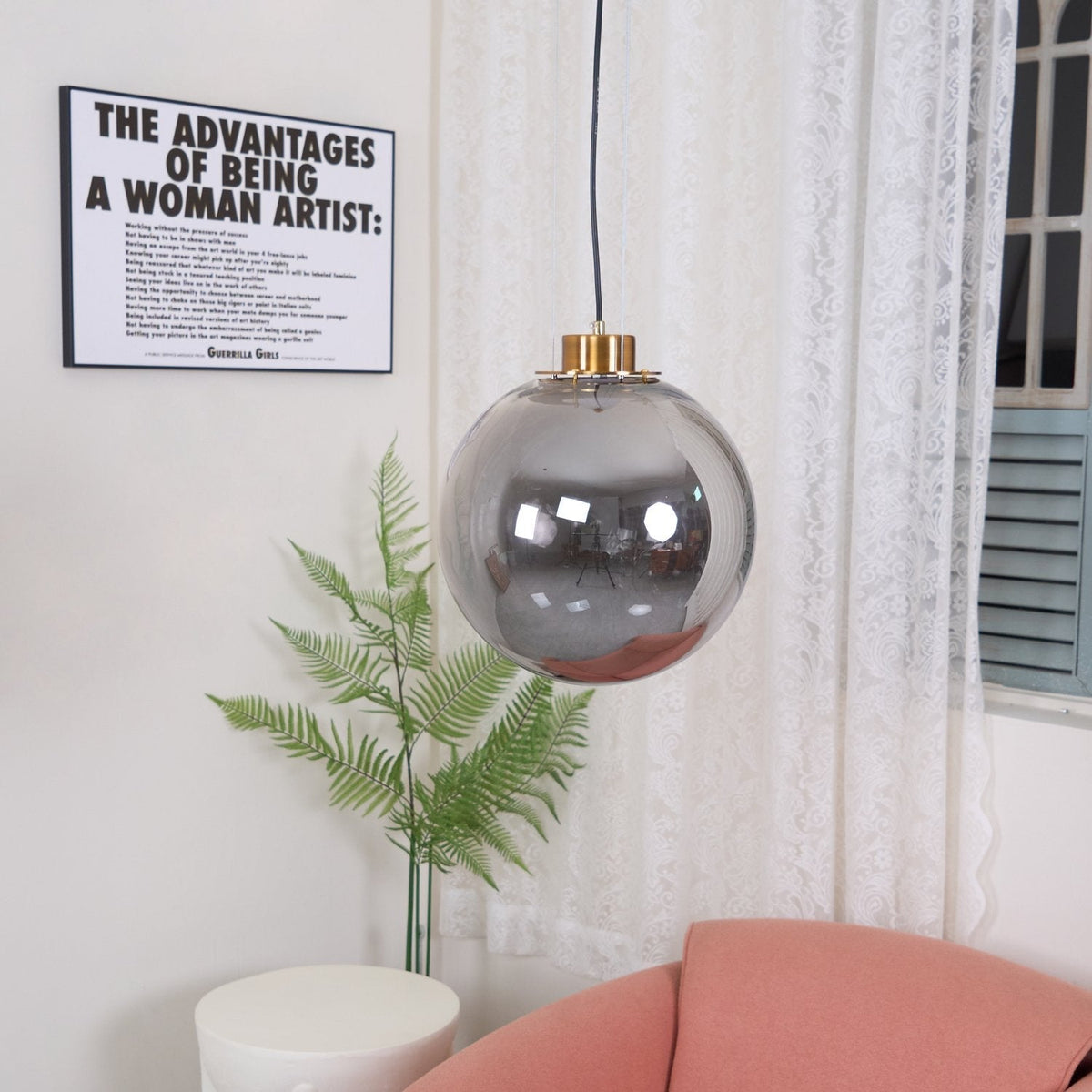 Handcrafted Soap Ball Pendant Ligh