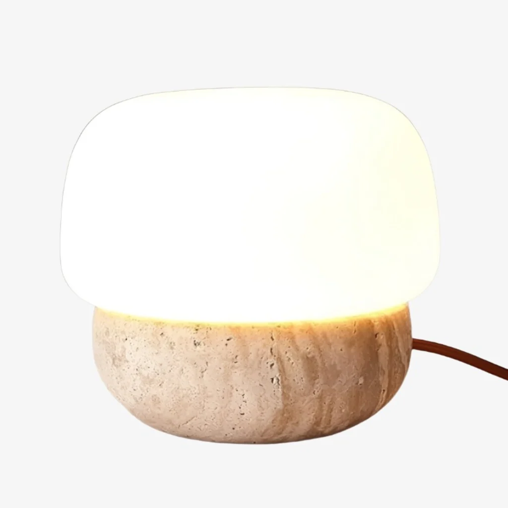 solenne-minimalist-mushroom-travertine-table-light