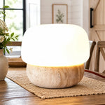 solenne-minimalist-mushroom-travertine-table-light