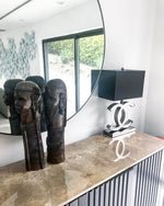 Polished Steel Table Lamp