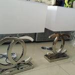 Polished Steel Table Lamp