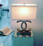 Polished Steel Table Lamp