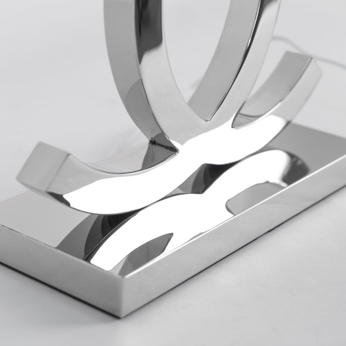 Polished Steel Table Lamp