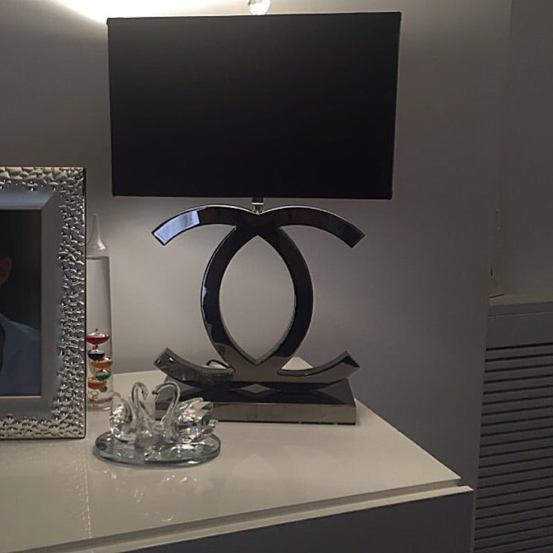 Polished Steel Table Lamp
