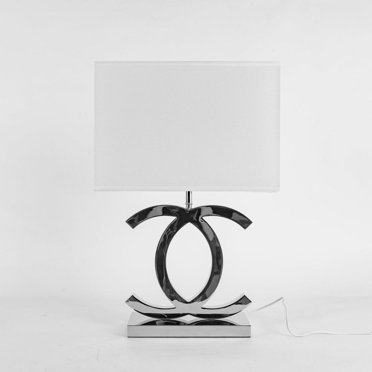 Polished Steel Table Lamp