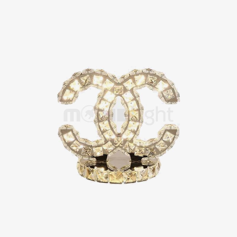 Polished Stainless Steel Crystal Accent Tabl