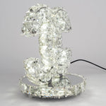 Polished Stainless Steel Crystal Accent Tabl