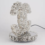 Polished Stainless Steel Crystal Accent Tabl