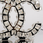 Polished Stainless Steel Crystal Accent Tabl