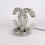 Polished Stainless Steel Crystal Accent Tabl