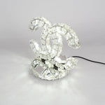 Polished Stainless Steel Crystal Accent Tabl