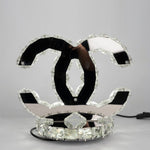 Polished Stainless Steel Crystal Accent Tabl