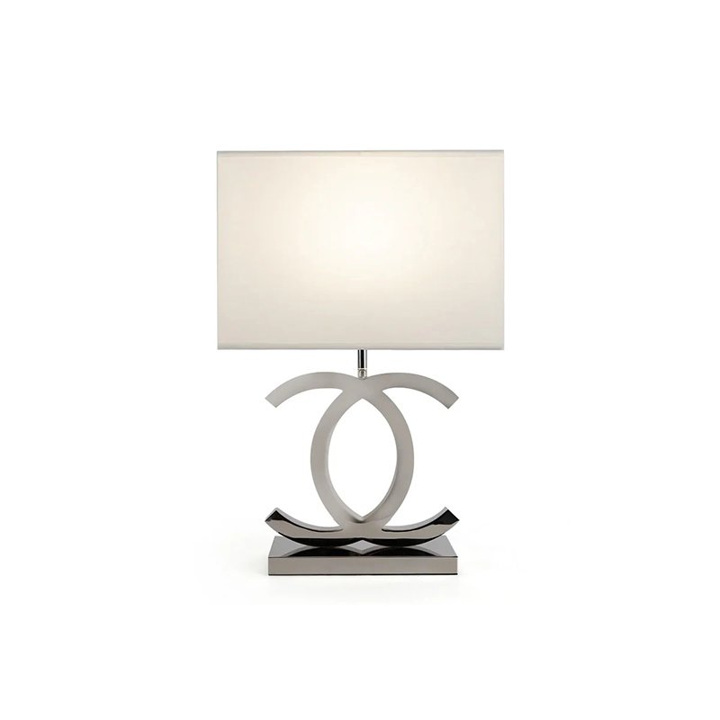 Polished Steel Table Lamp