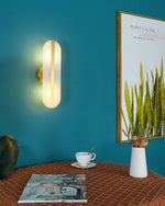 Alabaster Stone Wall Sconce with LED Illumina