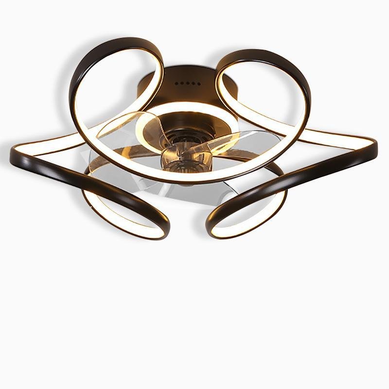 18' Flower Shaped Modern Ceiling Fans Light with Remote Chandelier with Fan
