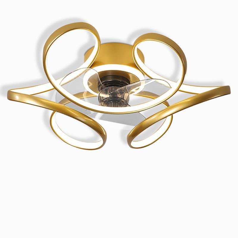 18' Flower Shaped Modern Ceiling Fans Light with Remote Chandelier with Fan