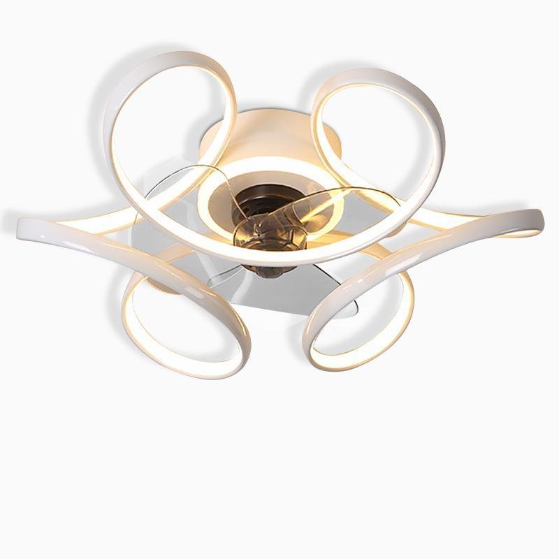 18' Flower Shaped Modern Ceiling Fans Light with Remote Chandelier with Fan