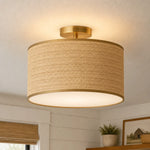 drum-woven-flush-mount-ceiling-light