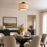 drum-woven-flush-mount-ceiling-light