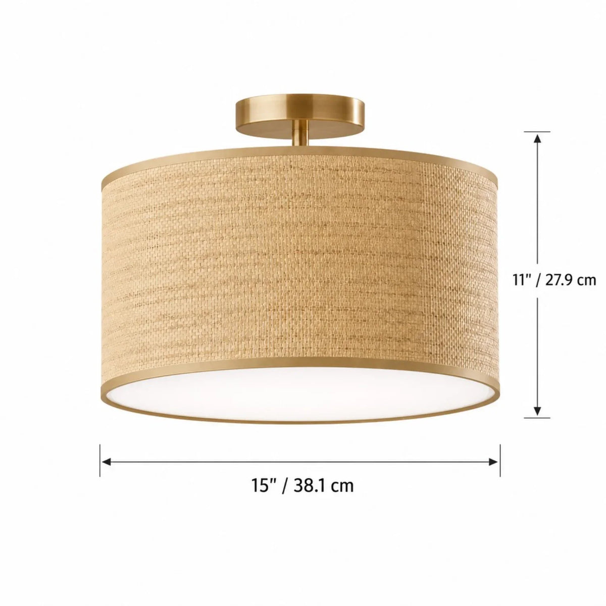 drum-woven-flush-mount-ceiling-light