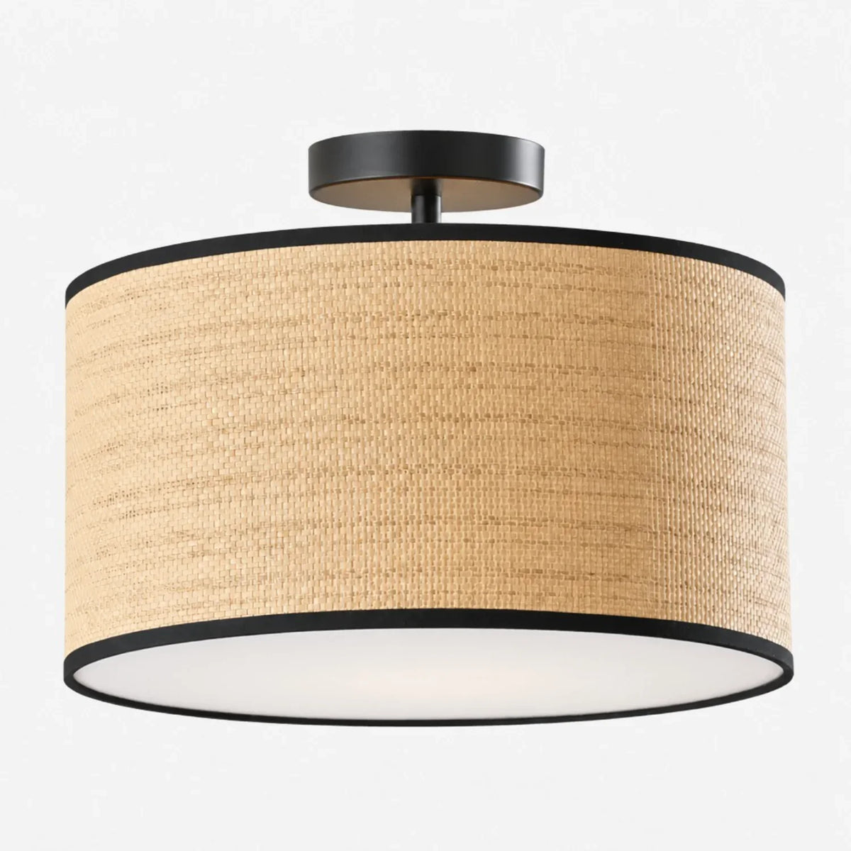 drum-woven-flush-mount-ceiling-light