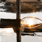 modern-black-drum-shade-hammered-glass-flush-mount-ceiling-light