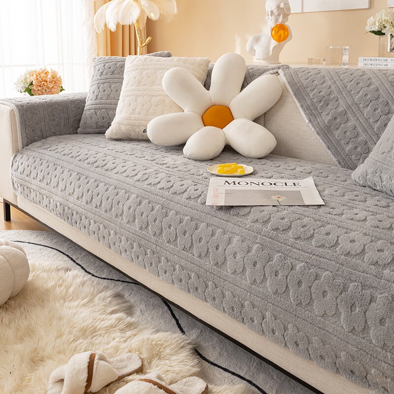 Three-dimensional Flower Pattern Minihouzz Couch Cover