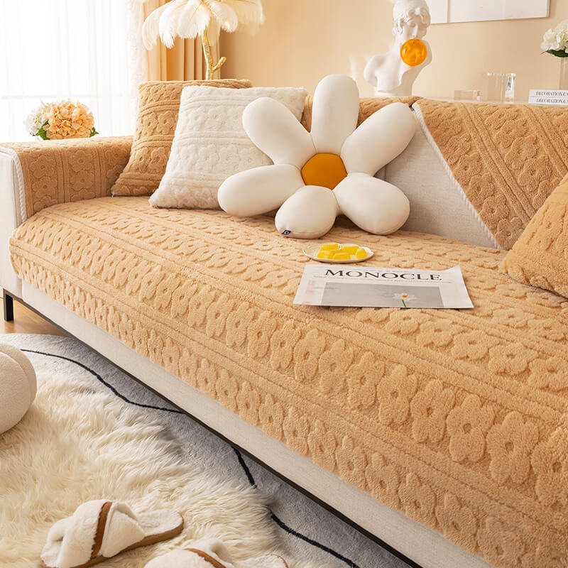 Three-dimensional Flower Pattern Minihouzz Couch Cover