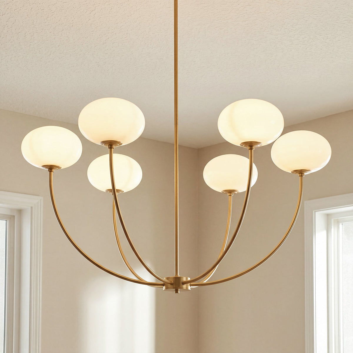 gold-6-light-white-glass-globe-chandelier