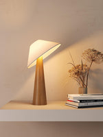 Tilt Hat Wooden Table Lamp