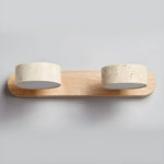 Travertine Duo Wood Wall Light 1