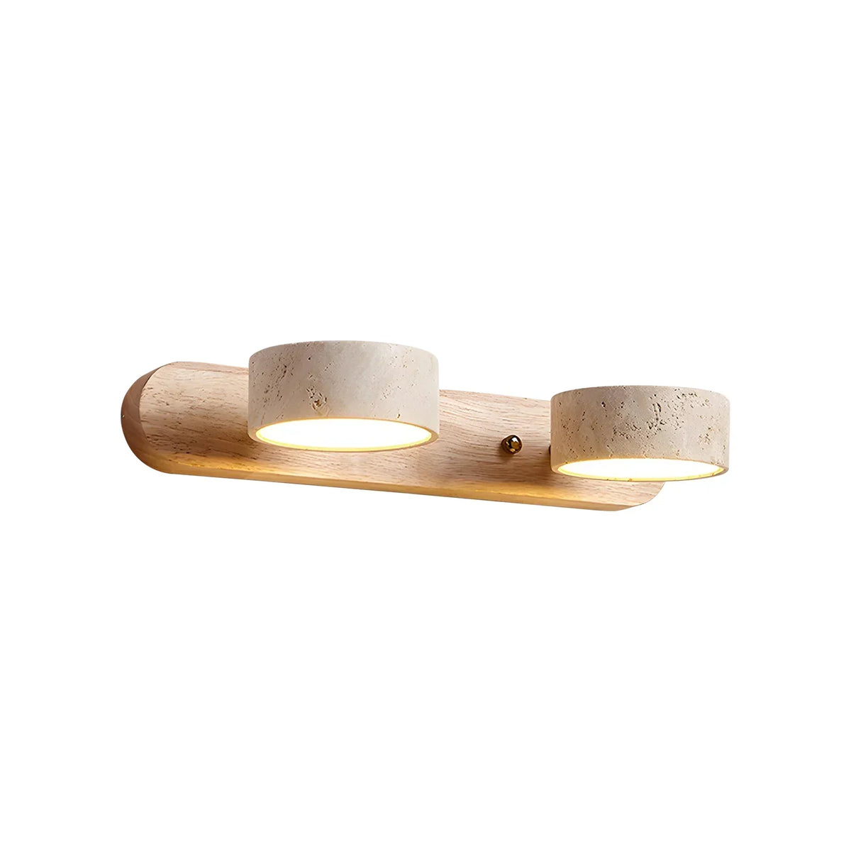 Travertine Duo Wood Wall Light 1