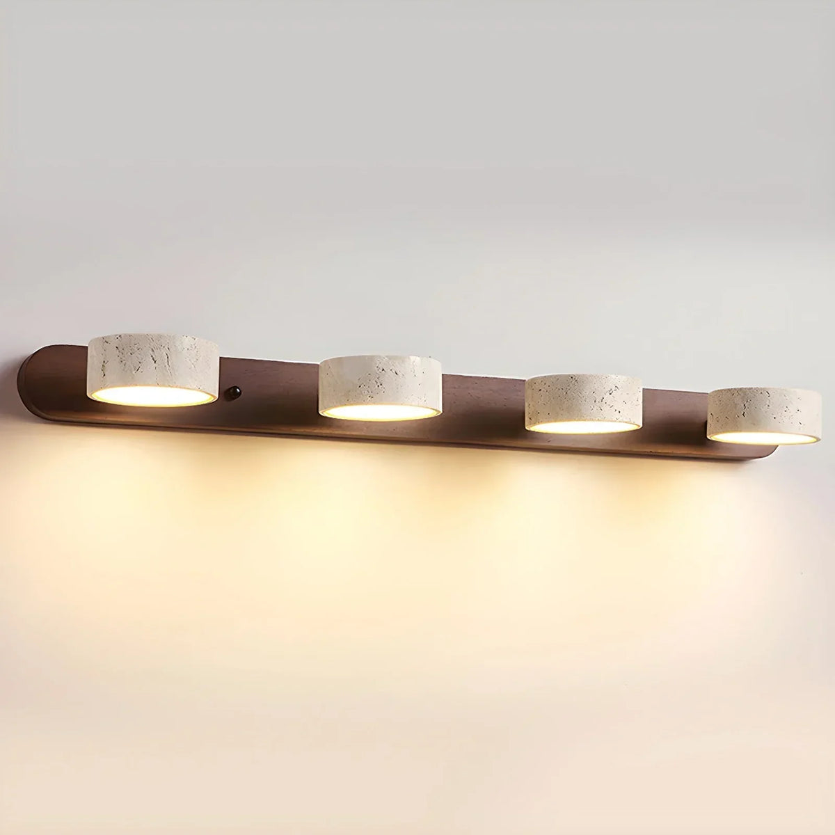 Travertine Duo Wood Wall Light 1