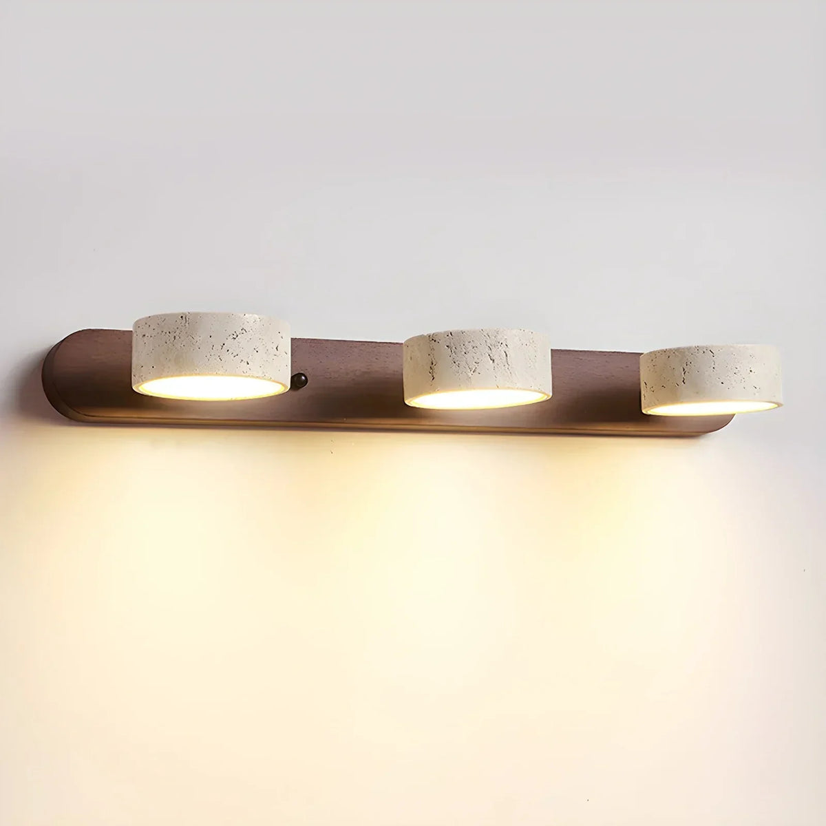 Travertine Duo Wood Wall Light 1