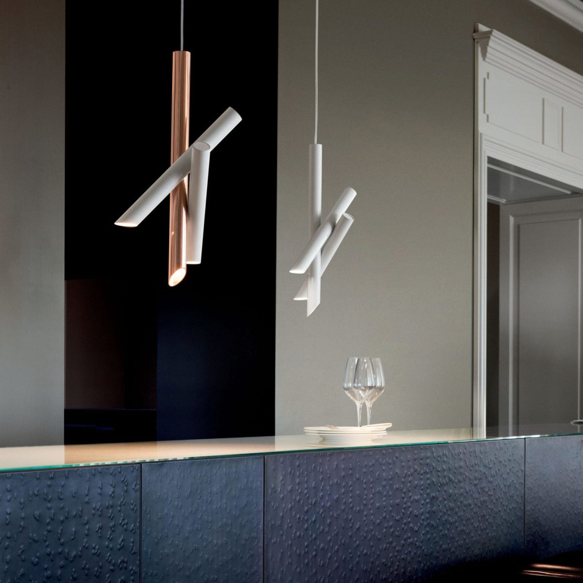 Tubular Glass Pendant Light