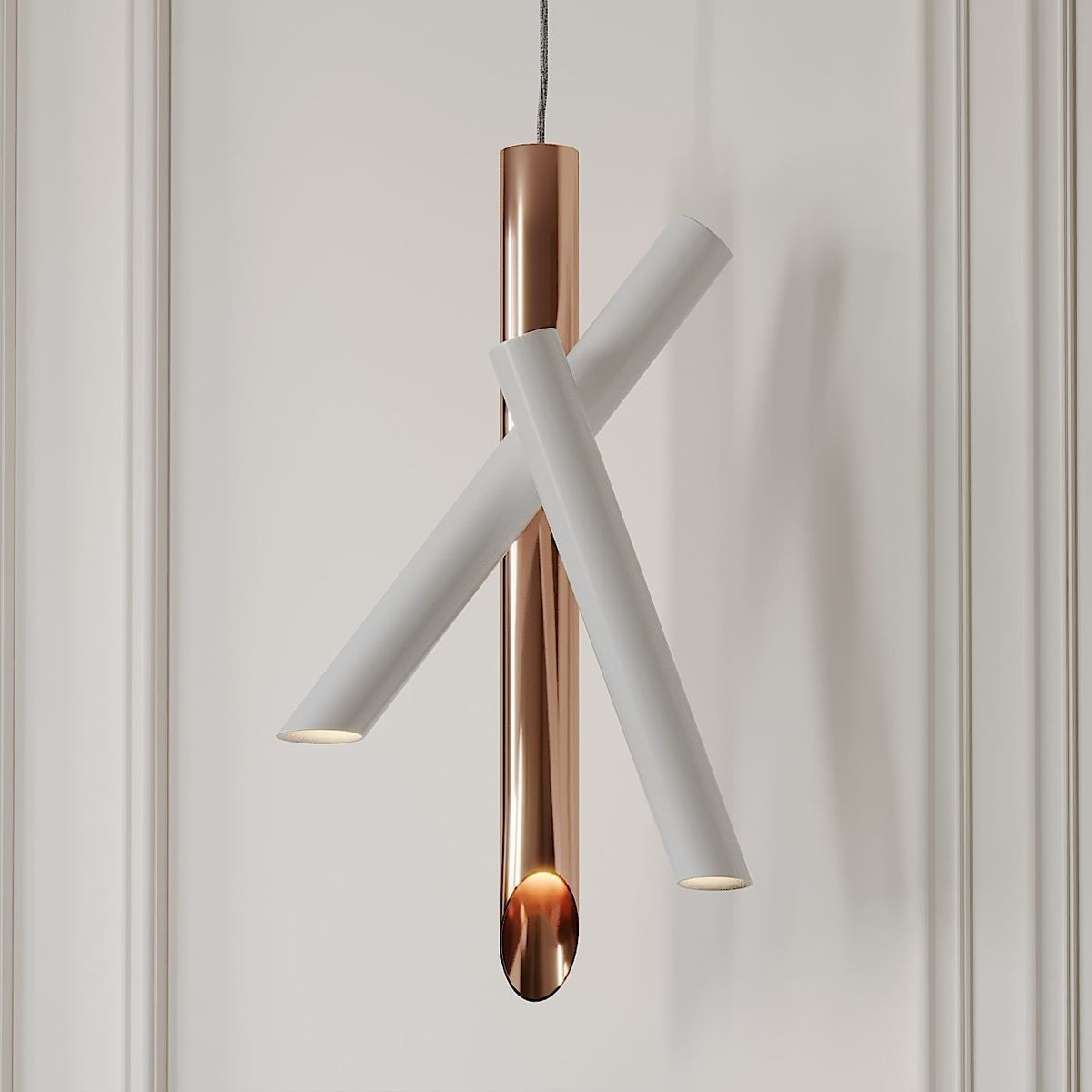 Tubular Glass Pendant Light