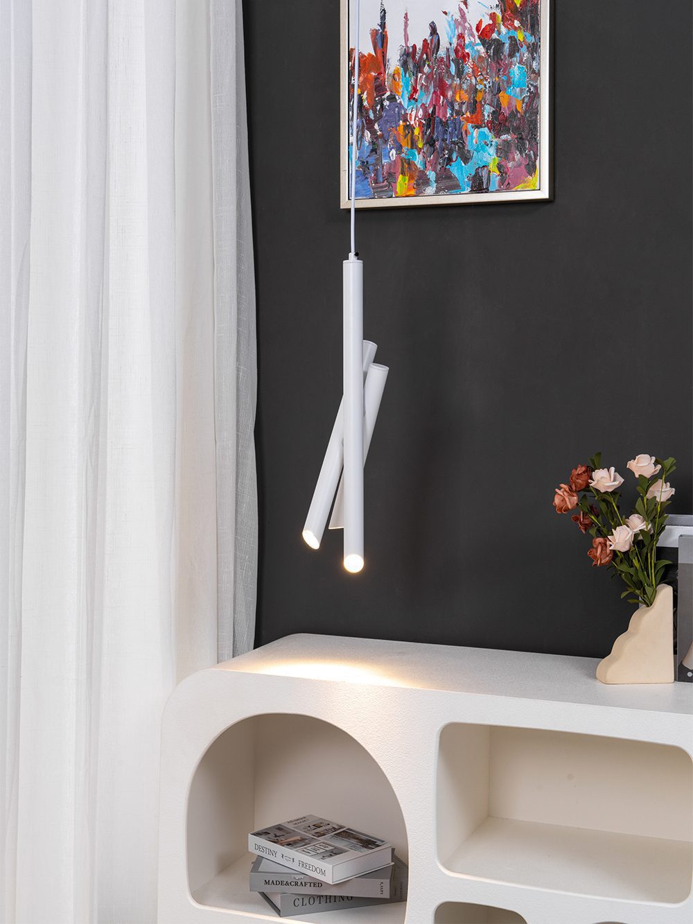 Tubular Glass Pendant Light