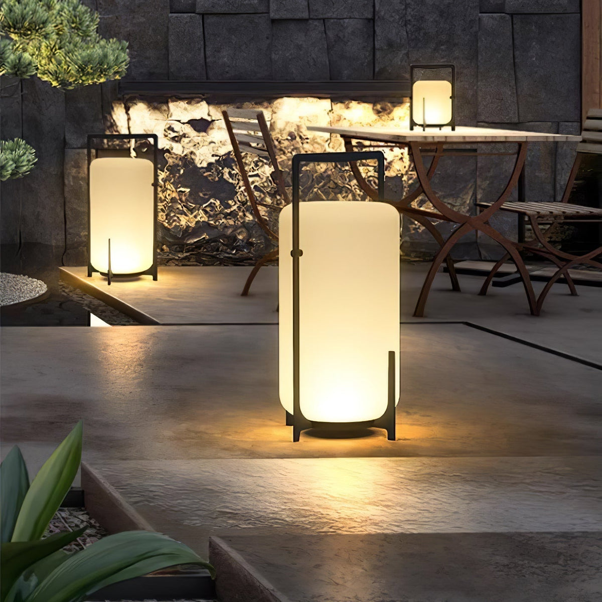 Twilight Lantern Portable Rechargeable Dining Lamp for Outd