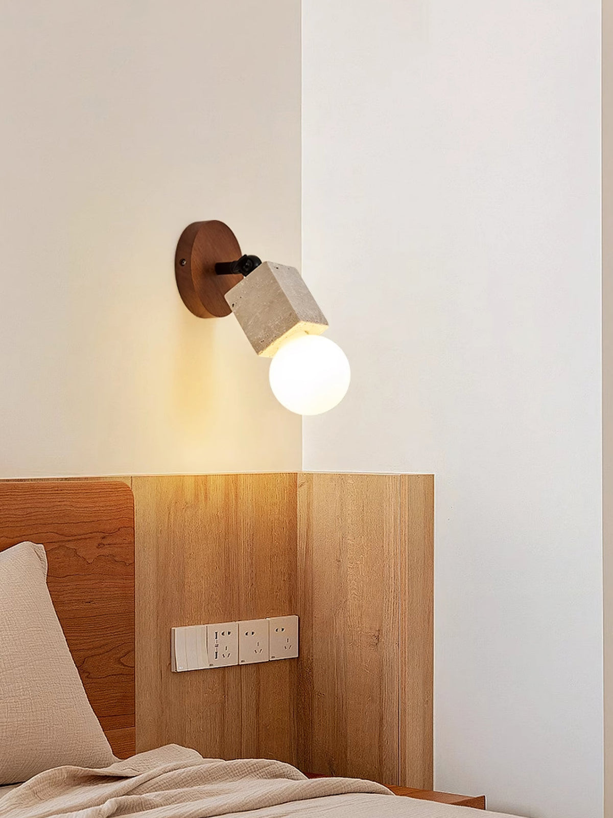 Versa Stone Adjustable Plug In Wall Light