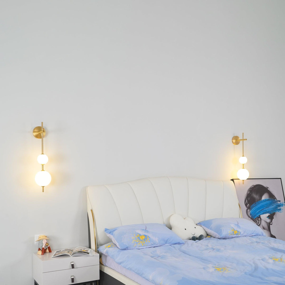 Vertical Globe Plug In Wall Lamp