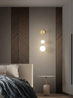 Vertical Globe Plug In Wall Lamp