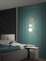 Vertical Globe Plug In Wall Lamp